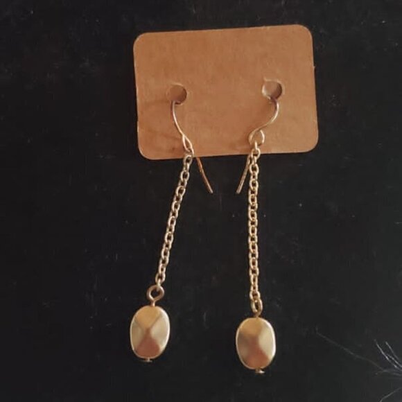 4/20💃 Gold Tone Dangling Chain Long Earrings. 🌴 - Picture 1 of 5